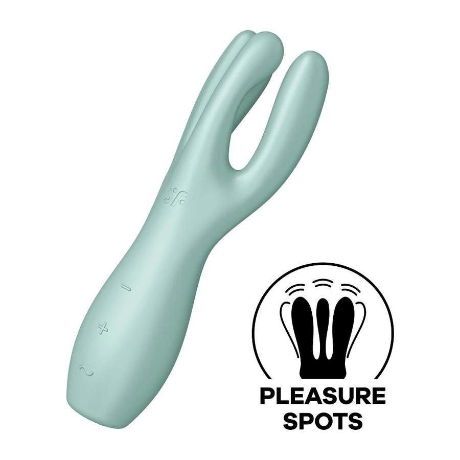 SATISFYER - VIBRATORE THREESOME 3 MENTA